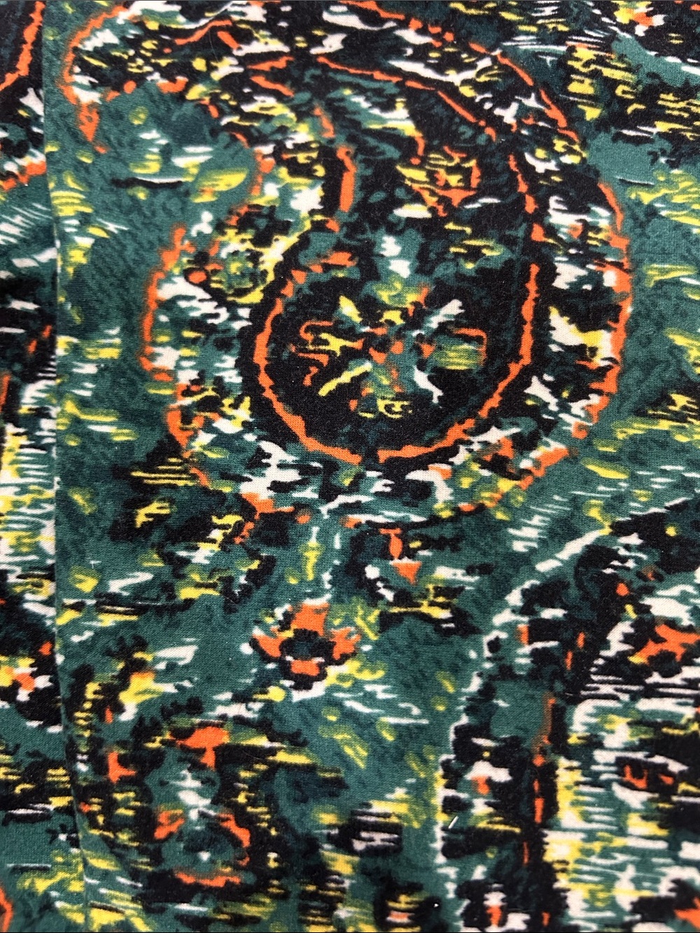 Green Abstract Paisley LuLaRoe Leggings